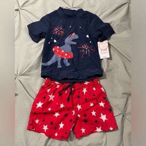 Swim set PLUS extra swim top! 12M